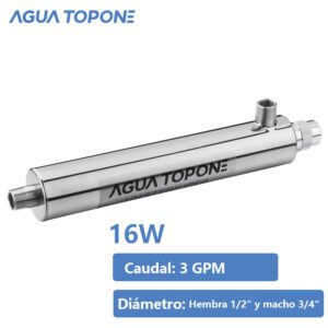 Desinfectador de agua UV doméstico bajo fregadero 3 GPM con lámpara UV de 16 W