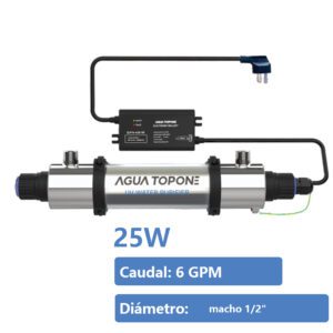 25W Filtro de agua con luz ultravioleta con balasto impermeable, ideal para purificación de agua en restaurantes