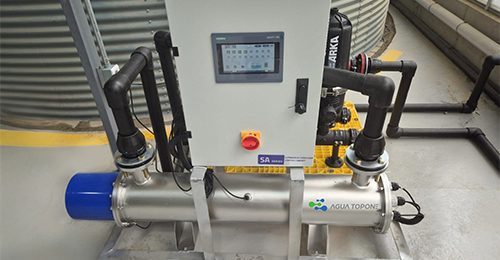 Esquema de instalación de purificador de agua por luz UV