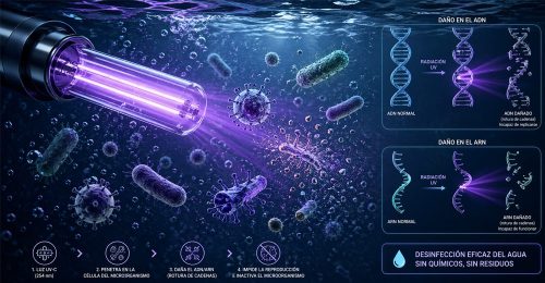 Guía de dosis de desinfección UV para microorganismos comunes en el agua potable