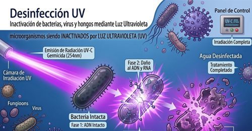 Inactivacion de bacterias, virus y hongos mediante Luz Ultravioleta
